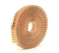 Ruban strass de 1,5 m, rouleau d'enveloppe de strass, rouleau de ruban de strass pour la décoration de gâteau de pièce maîtresse de noce(or)