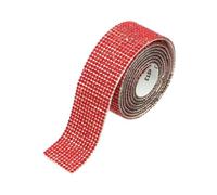 Ruban strass Rubans auto-adhésifs multicolores 0,8-2,5 cm 1 mètre for l'artisanat de bricolage(Red,7 rows(1.5cm))