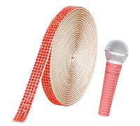 Ruban Strass,Self Adhesive Rhinestone Tape,Ruban Strass Autocollant,Rouge,Rouleau De Scotch Pour Diamant,Diamant Adhésif,Strass Decoration,Bande De Strass,Rhinestones,Ruban De Strass Cristal