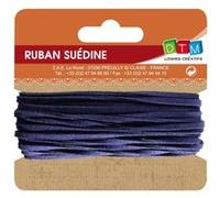 Ruban suédine 5 m - Bleu marine Bleu G