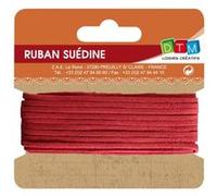 Ruban suédine 5 m - Rouge Rouge G