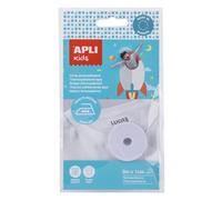 APLI Ruban Vinyle Thermoadhésif pour Vêtements 10mm x 3m Blanc Blanc G
