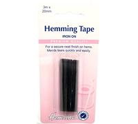 Ruban thermocollant pour ourlet de qualité supérieure - 3 m x 20 mm - Noir