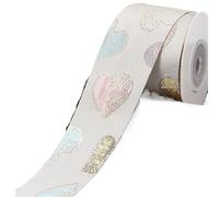 Ruban Tissé à Chaud Ruban d'amour papillon estampé à chaud, 38MM, 10yards, for faire des nœuds, accessoires, matériel fait la main(Color-06)