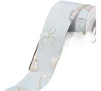 Ruban Tissé à Chaud Ruban d'amour papillon estampé à chaud, 38MM, 10yards, for faire des nœuds, accessoires, matériel fait la main(Color-14)
