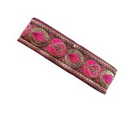 Ruban tissé jacquard brodé, Ruban de sangle brodé en jacquard, garniture dentelle, 7 yards, 3.3cm, multicolore, grand(Color 7)