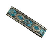 Ruban tissé jacquard brodé, Ruban de sangle brodé en jacquard, garniture dentelle, 7 yards, 3.3cm, multicolore, grand(Color 1)