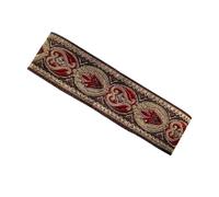 Ruban tissé jacquard brodé, Ruban de sangle brodé en jacquard, garniture dentelle, 7 yards, 3.3cm, multicolore, grand(Color 2)