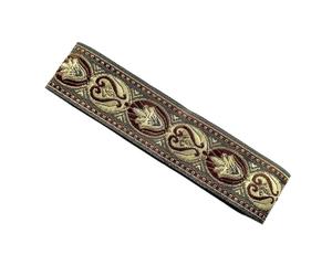 Ruban tissé jacquard brodé, Ruban de sangle brodé en jacquard, garniture dentelle, 7 yards, 3.3cm, multicolore, grand(Color 6)