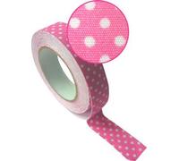 Ruban Tissu Adhesif Rose Pois 15x5m