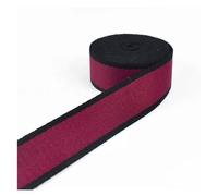 Ruban Tissu Sangle en coton Polyester 4M 38mm, sangle de sac à dos for bagages, ruban bricolage, décoration vêtement, biais couture dentelle(BlackRed)