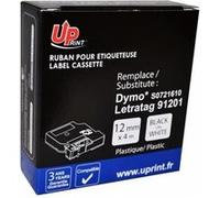 Ruban titreuse Dymo noir et blanc compatible G