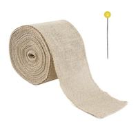 Ruban Toile de Jute Rouleau de Jute Naturel 10cm x 12M, Vintage Hessian Roll pour Décoration de Mariage et Noël, Bricolage