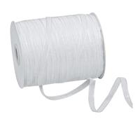 Ruban transparent blanc, ruban transparent 500 mètres 1/4 pouce garniture en mousseline de soie blanche scintillante pour bouquet de fleurs, mariage, cadeau fête, emballage du jour Mor