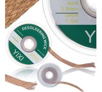 Rosfix Tresse à Dessouder 3,5mm x 1,5m - Cuivre avec Flux de Résine | Soudure Précise PCB BGA | Absorption Rapide de l'Étain | Accessoire Réparation Électronique