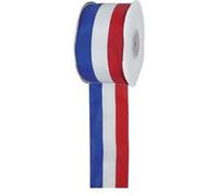 Cotillons d'Alsace CDA Ruban Tricolore Tissu 25MMX25M