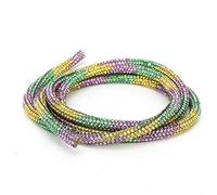 Ruban Tubulaire Strass, Accessoires Couture et Décoration, Rouge - Matériau Durable, Facile à Coudre, Idéal pour Robes de Mariée et Costumes (Couleur mixte vert violet jaune)