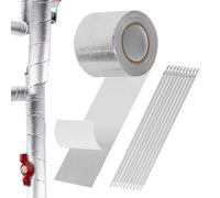 Ruban Tuyau Échappement - Bandage Adhésif de Réparation de Tuyaux avec 20 Attaches ,Ruban de protection thermique pour échappement - pour Plomberie, Automobile, Motocyclette,