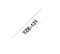 Ruban TZe-Tape TZe-131 Brother - 12mm x 8m - Noir sur transparent - Compatible avec PT-D210, PT-D600, PT-H110