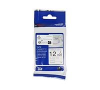 Ruban TZER231 12mm 4m blanc couleur du dessin : noir laminé BROTHER