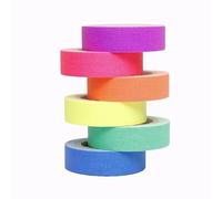 Ruban UV Lumière Noire - Ruban Tissu Fluorescent pour Décorations de Fête Néon, 15mm x 5m(6pcs-15mm*5m)