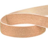 Ruban velours pailleté rose or ruban décoratif 20mm 10m pour Noël et mariage