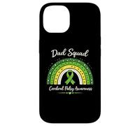 Ruban Vert Assorti pour Papa Boho Rainbow CP Awareness Coque pour iPhone 14