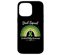 Ruban Vert Assorti pour Papa Boho Rainbow CP Awareness Coque pour iPhone 14 Pro Max