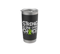 Ruban vert chimio non hodgkin contre le cancer du lymphoma Gobelet isotherme en acier inoxydable double paroi