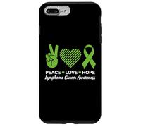 Ruban vert de sensibilisation au cancer du lymphome - Peace Love Hope Coque pour iPhone 7 Plus/8 Plus