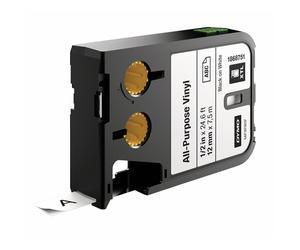 Ruban vinyle - continu - 24 mm - noir - blanc - pour étiqueteuses XTL 300/500 Dymo