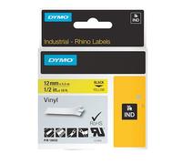 Ruban vinyle Dymo Rhino 12 mm 18432 jaune écriture noire