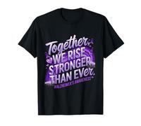 Ruban violet « Alzheimer Awareness Month Together We Rise » T-Shirt