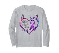 Ruban Violet Alzheimer's Awareness Hope Matters Most Manche Longue