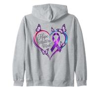 Ruban Violet Alzheimer's Awareness Hope Matters Most Sweat à Capuche