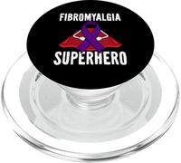 Ruban Violet de Combattant de Super-héros de fibromyalgie PopSockets PopGrip pour MagSafe