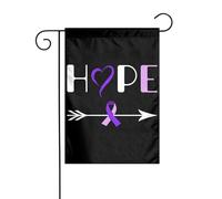 Ruban Violet De L'Espoir Pour La Sensibilisation À La Maladie D'Alzheimer Drapeau Couleurs Vives Drapeaux Résistant Aux Intempéries Bannière Pour Intérieur Cour Fête 30X45Cm