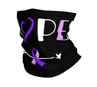 Ruban Violet De l'espoir pour La Sensibilisation À La Maladie D'Alzheimer Unisexe Tour De Cou Thermique Snood Multifonctionnel Bandeau pour Vélo Ski Moto Cyclisme