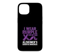 Ruban Violet de Sensibilisation à la démence Alzheimer pour Le Soutien de Papa Coque pour iPhone 13