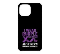 Ruban Violet de Sensibilisation à la démence Alzheimer pour Le Soutien de Papa Coque pour iPhone 13 Pro Max