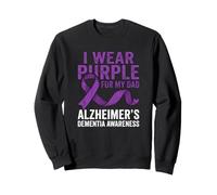 Ruban Violet de Sensibilisation à la démence Alzheimer pour Le Soutien de Papa Sweatshirt
