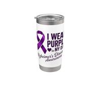 Ruban violet de sensibilisation à la maladie d'Alzheimer pour papa Gobelet isotherme en acier inoxydable double paroi