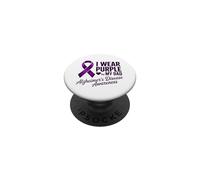 Ruban Violet de Sensibilisation à la maladie d'Alzheimer pour Papa PopSockets PopGrip Adhésif
