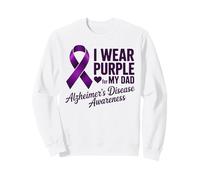 Ruban Violet de Sensibilisation à la maladie d'Alzheimer pour Papa Sweatshirt