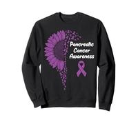 Ruban Violet de Sensibilisation au Mois du Cancer du pancréas Tournesol Sweatshirt