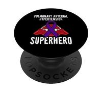 Ruban Violet de Super-héros d'hypertension artérielle pulmonaire PopSockets PopGrip Adhésif
