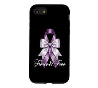 Ruban Violet féroce et Gratuit de Sensibilisation à la Violence Domestique Coque pour iPhone SE (2020) / 7/8