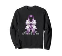 Ruban Violet féroce et Gratuit de Sensibilisation à la Violence Domestique Sweatshirt
