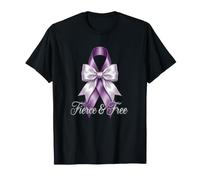 Ruban Violet féroce et Gratuit de Sensibilisation à la Violence Domestique T-Shirt