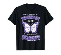 Ruban Violet Forget-me-Not de Sensibilisation à la démence Alzheimer T-Shirt Graphique avec Valeur
